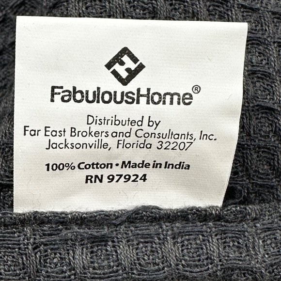 Fabulous Home 2 Pack Christmas Kitchen Towels Red Black Plaid One Plain Black - Picture 6 of 7